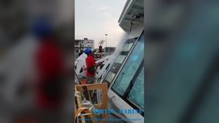 Испытание сверхмощных морских водонепроницаемых стальных дверей
